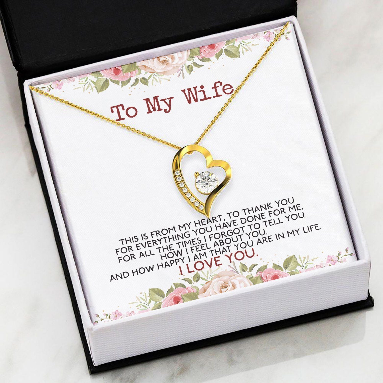 Gift For Wife How Happy I Am That You Are In My Life Forever Love Necklace