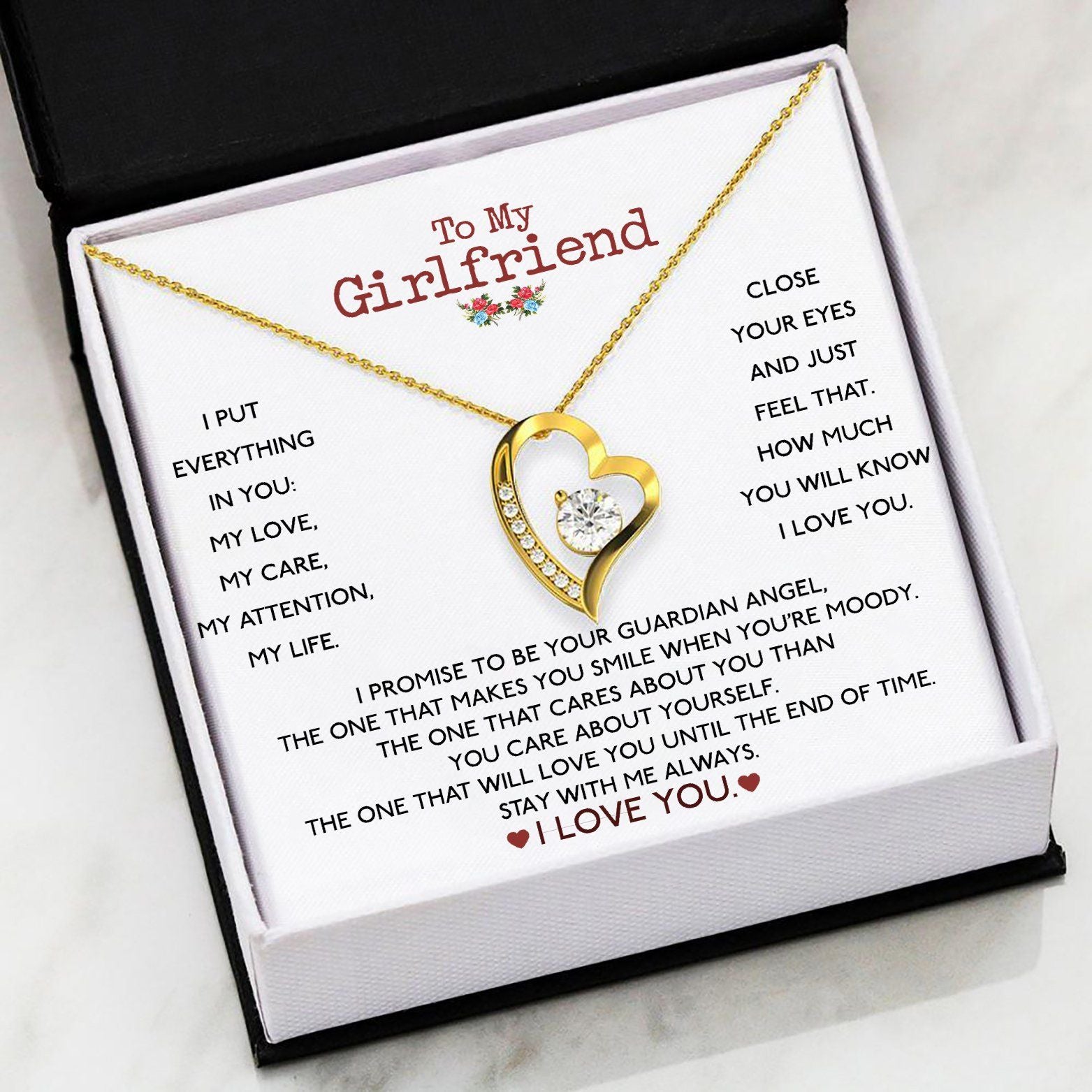 Stay With Me Always Gift For Girlfriend Forever Love Necklace