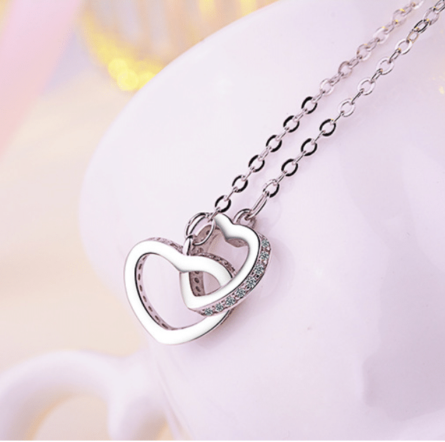 Gift For Fiancee You Make Me Smile In A Special Kind Of Way 14k White Gold Forever Love Necklace