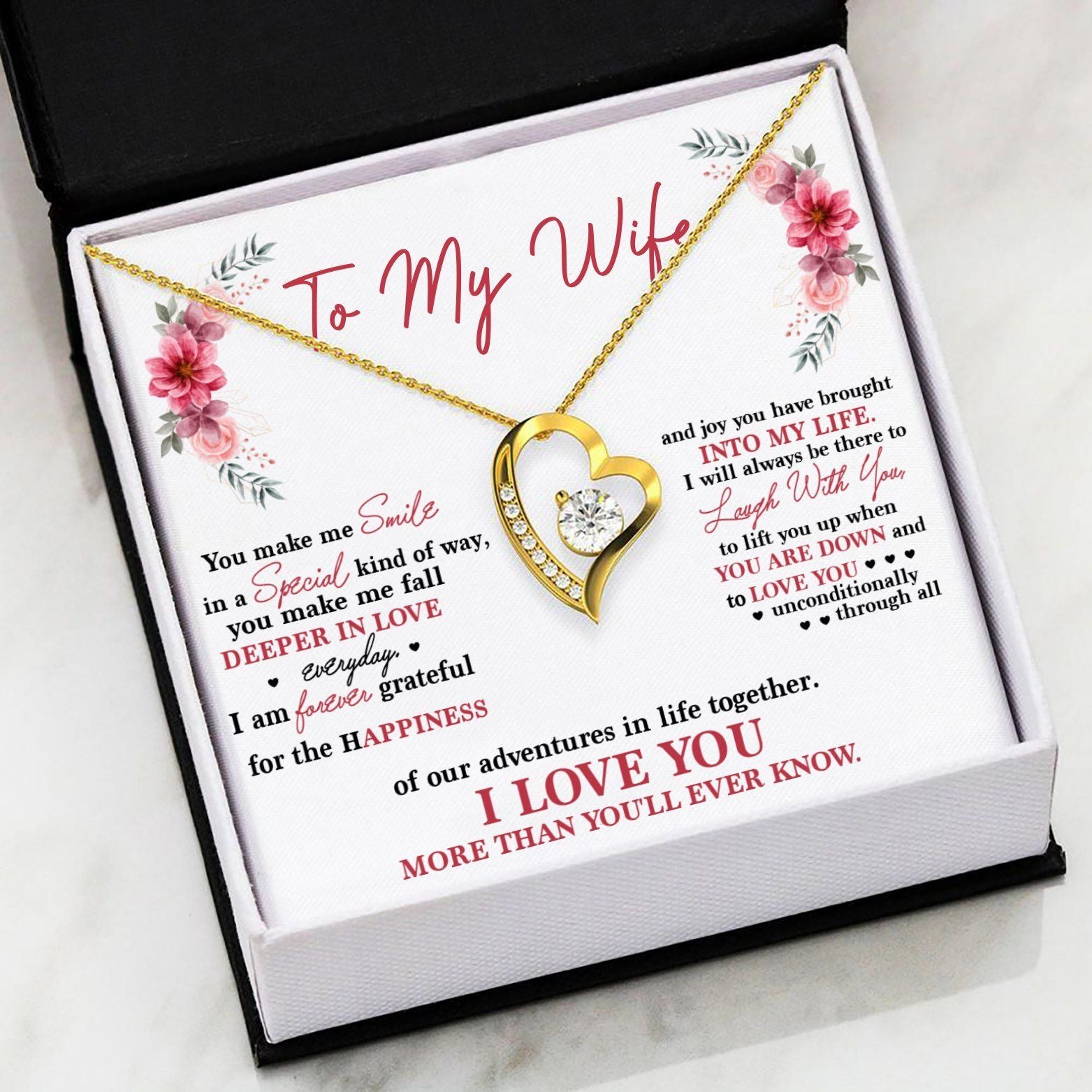 I Love You More Than You'll Ever Know Gift For Wife Forever Love Necklace