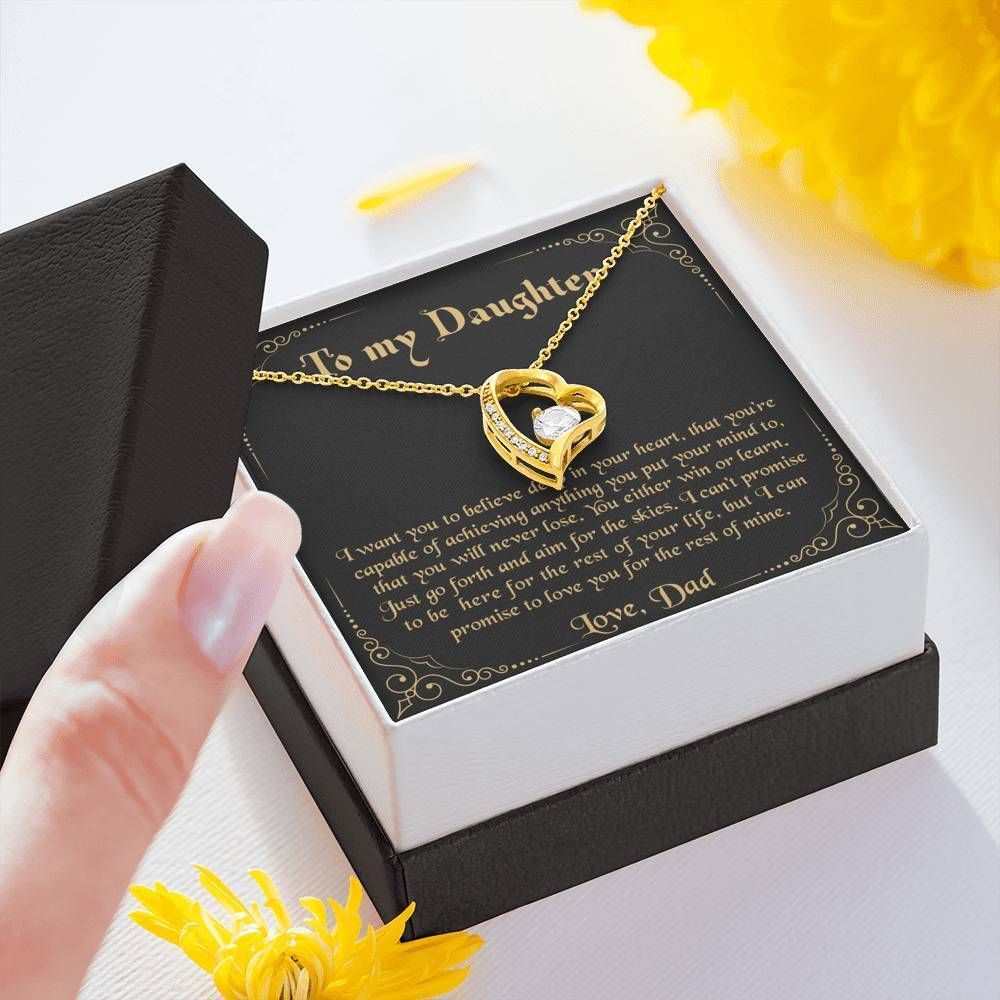 The Rest Of Mine Black Background Forever Love Necklace Gift For Daughter