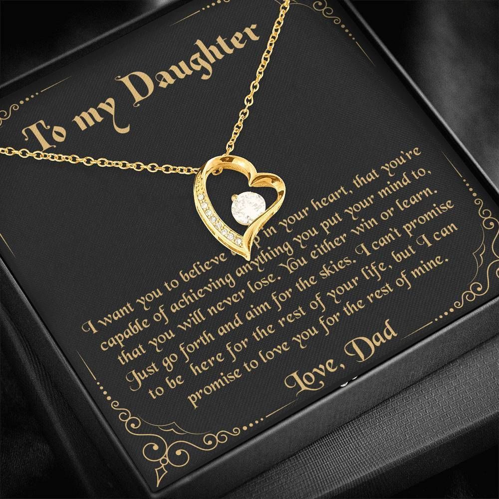 The Rest Of Mine Black Background Forever Love Necklace Gift For Daughter