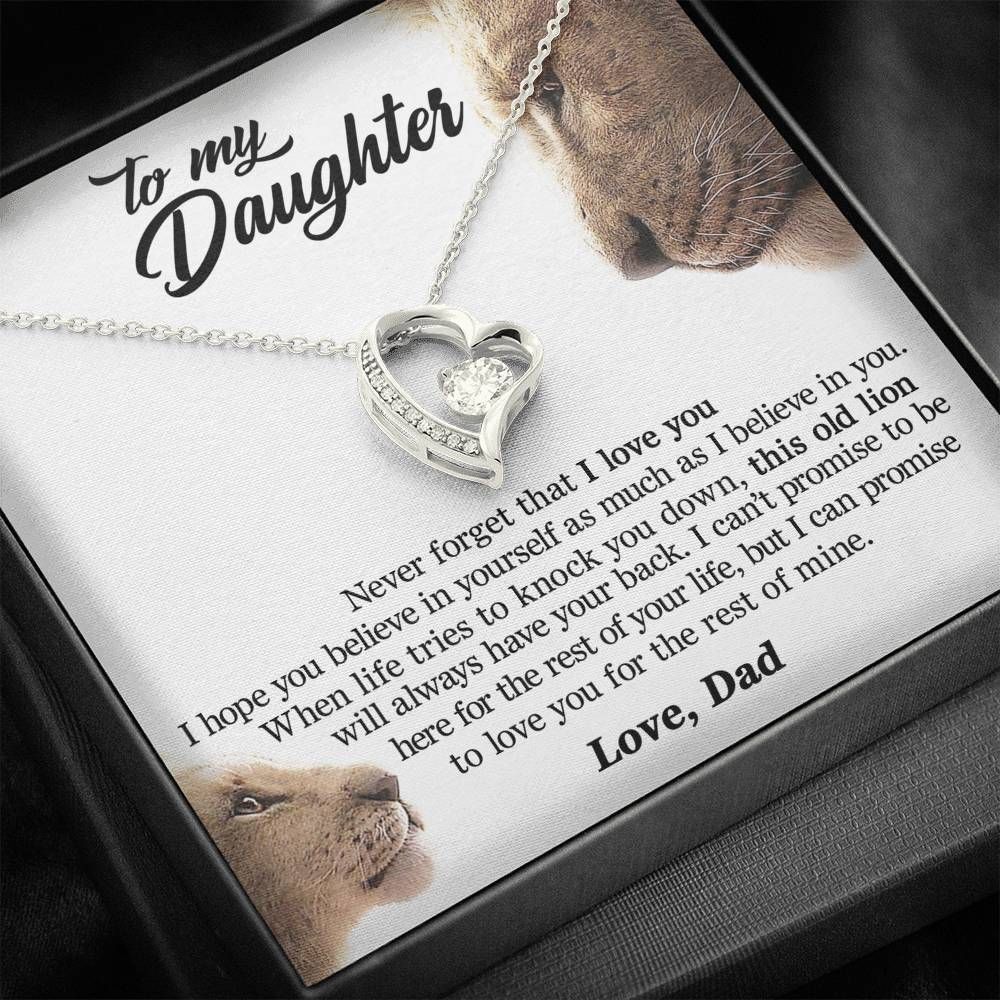 This Old Lion Will Always Have Your Back Forever Love Necklace Gift For Daughter