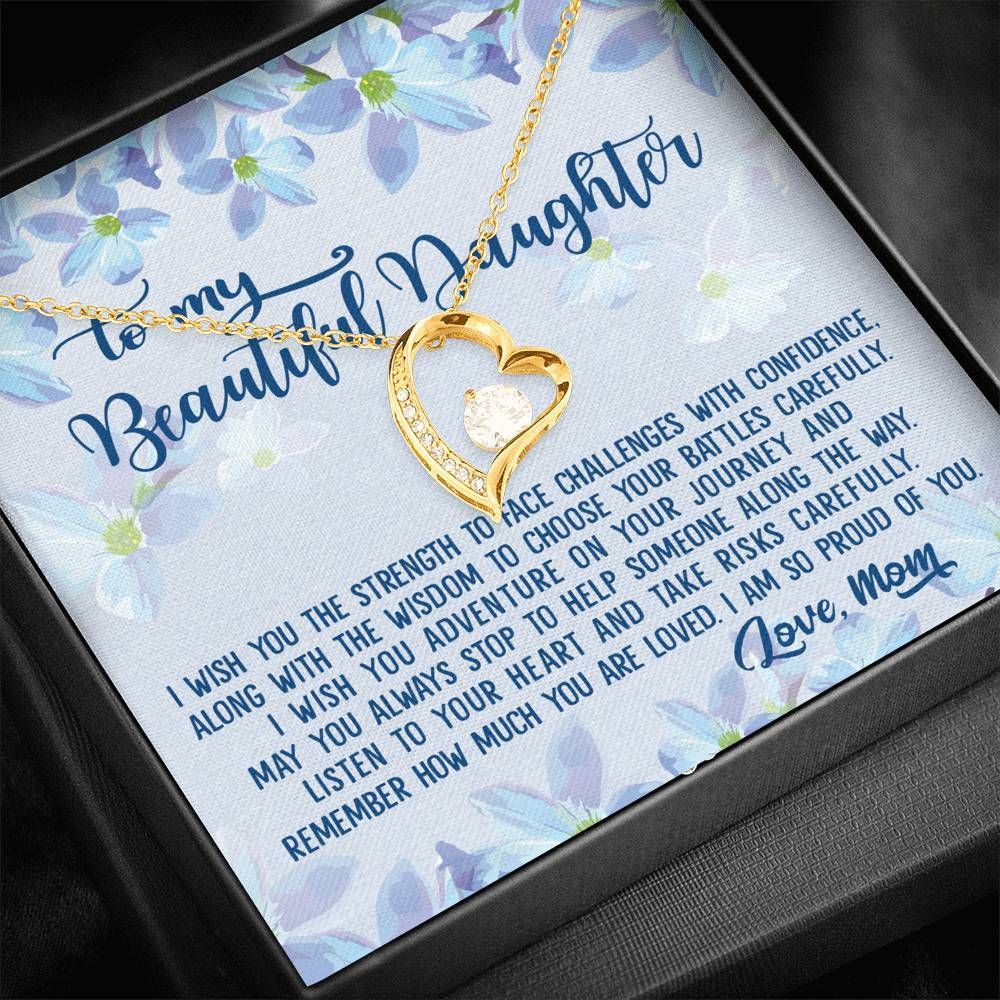 So Proud Of You Flower Forever Love Necklace Gift For Daughter