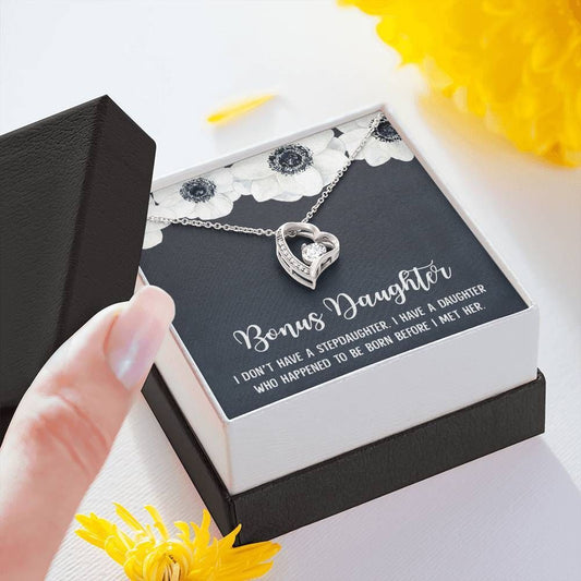 Gray Background Before I Met Her Forever Love Necklace Gift For Daughter Bonus Daughter