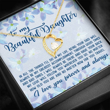 Always Be My Greatest Accomplishment Forever Love Necklace Gift For Daughter