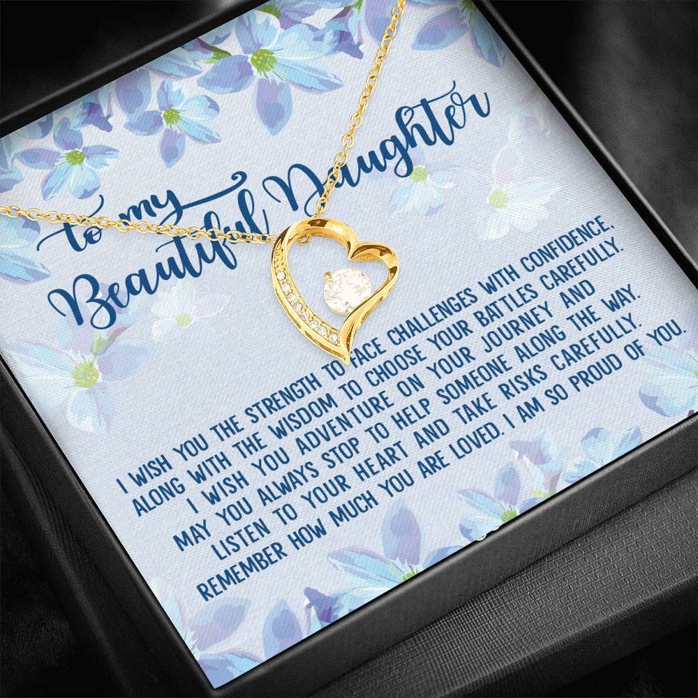 So Proud Of You Flower Garden Forever Love Necklace Gift For Daughter