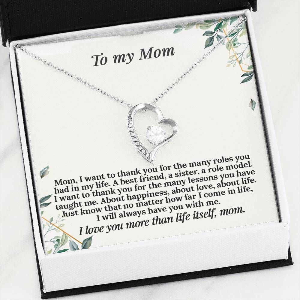 Thank For The Many Rules You Had In My Life Forever Love Necklace Gift For Mom