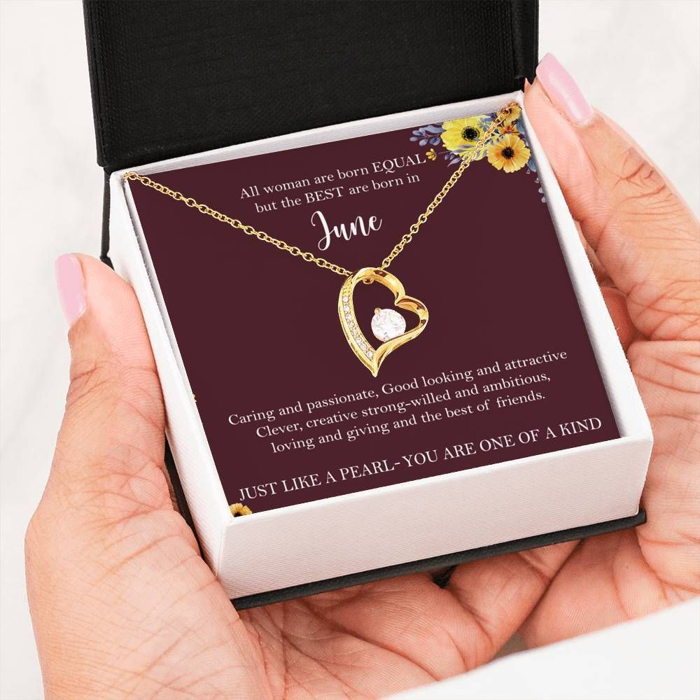 You Are One Of A Kind Forever Love Necklace June Birthday Gift For Women