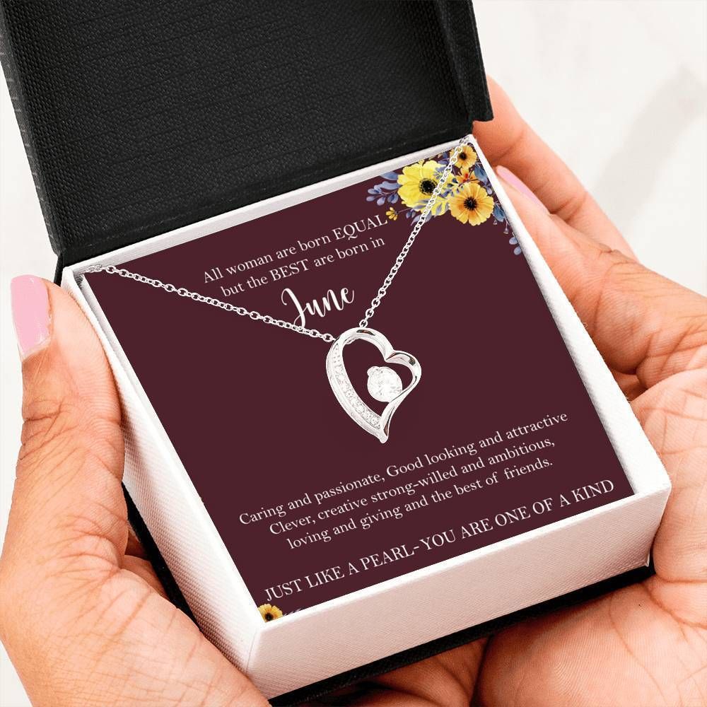 You Are One Of A Kind Forever Love Necklace June Birthday Gift For Women