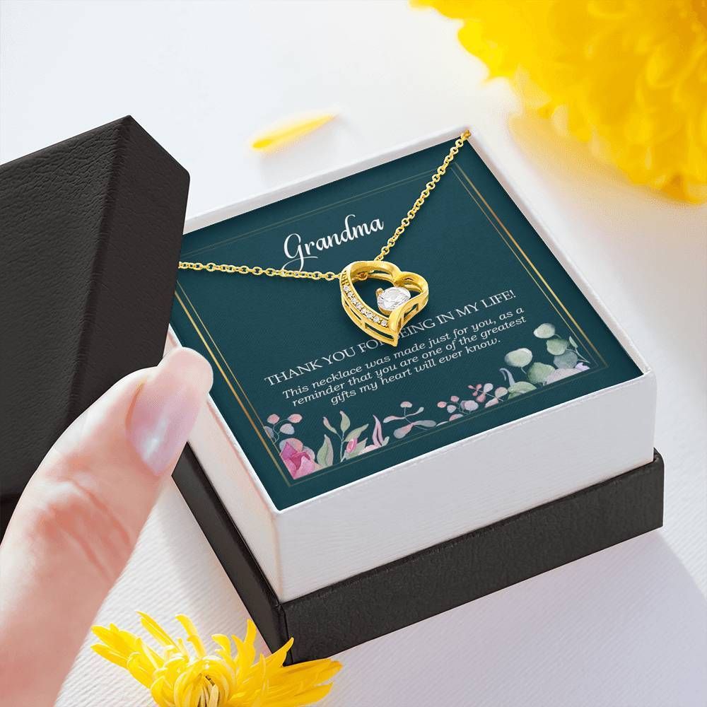 Thank You For Being In My Life Forever Love Necklace Gift For Grandma