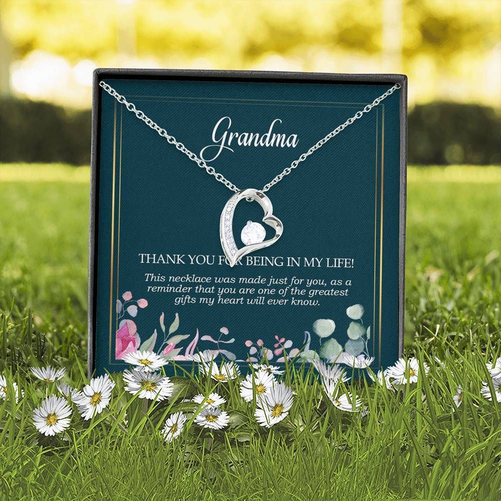 Thank You For Being In My Life Forever Love Necklace Gift For Grandma