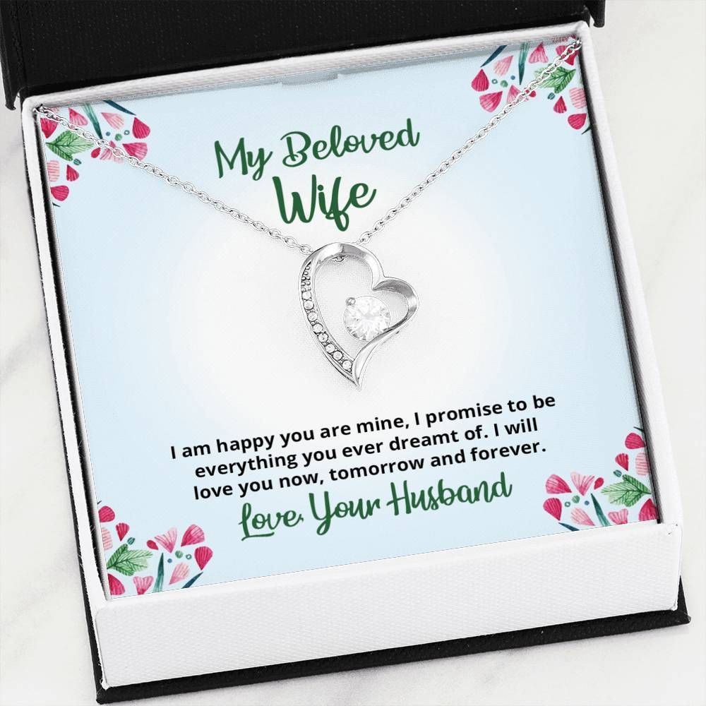 I'm Happy You Are Mine Forever Love Necklace Gift For Wife