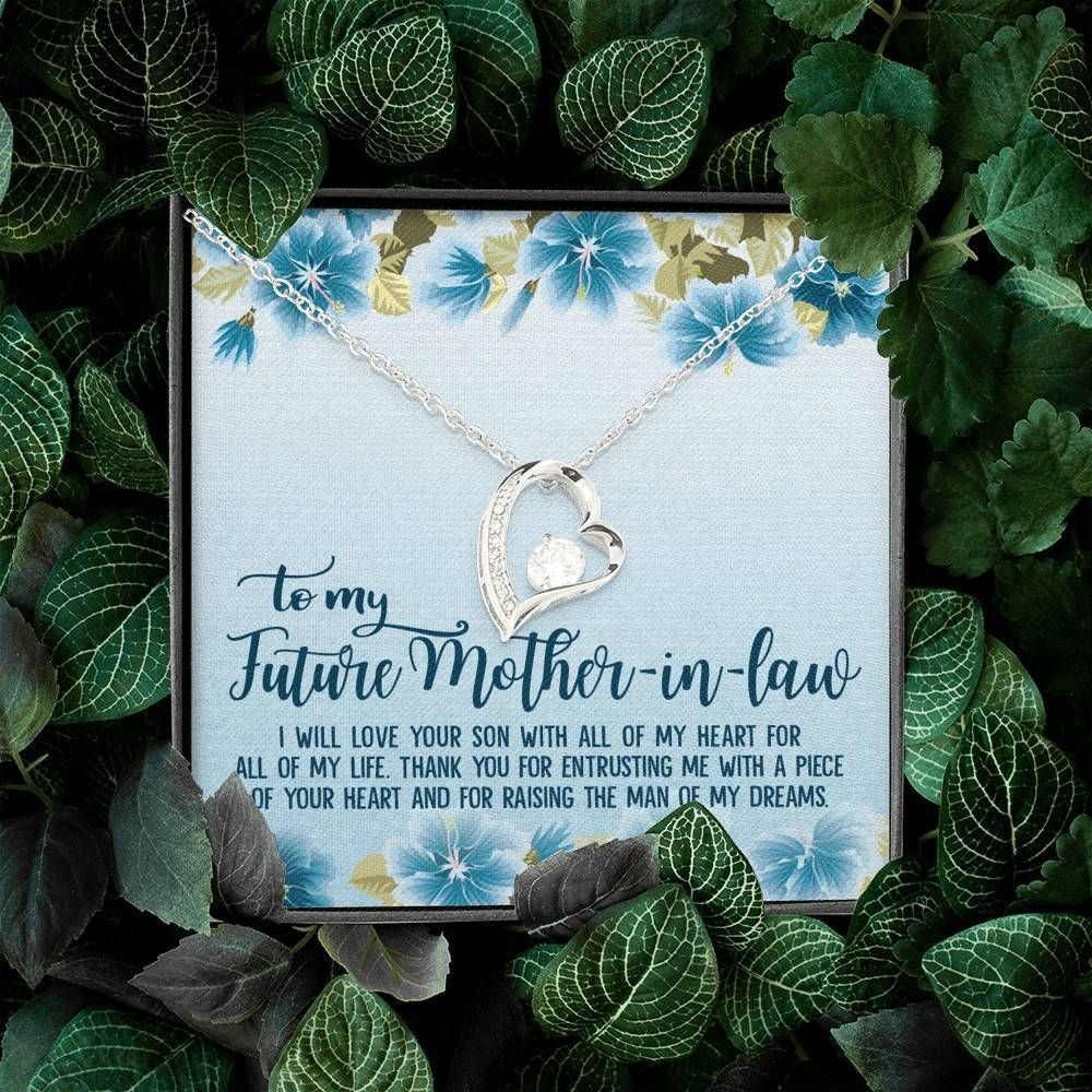 Love Your Son With My Heart Forever Love Necklace Gift For Mom In Law