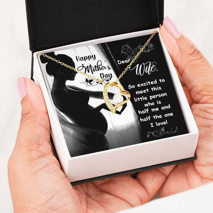 So Excited To Meet This Little Person Forever Love Necklace Gift For New Mom