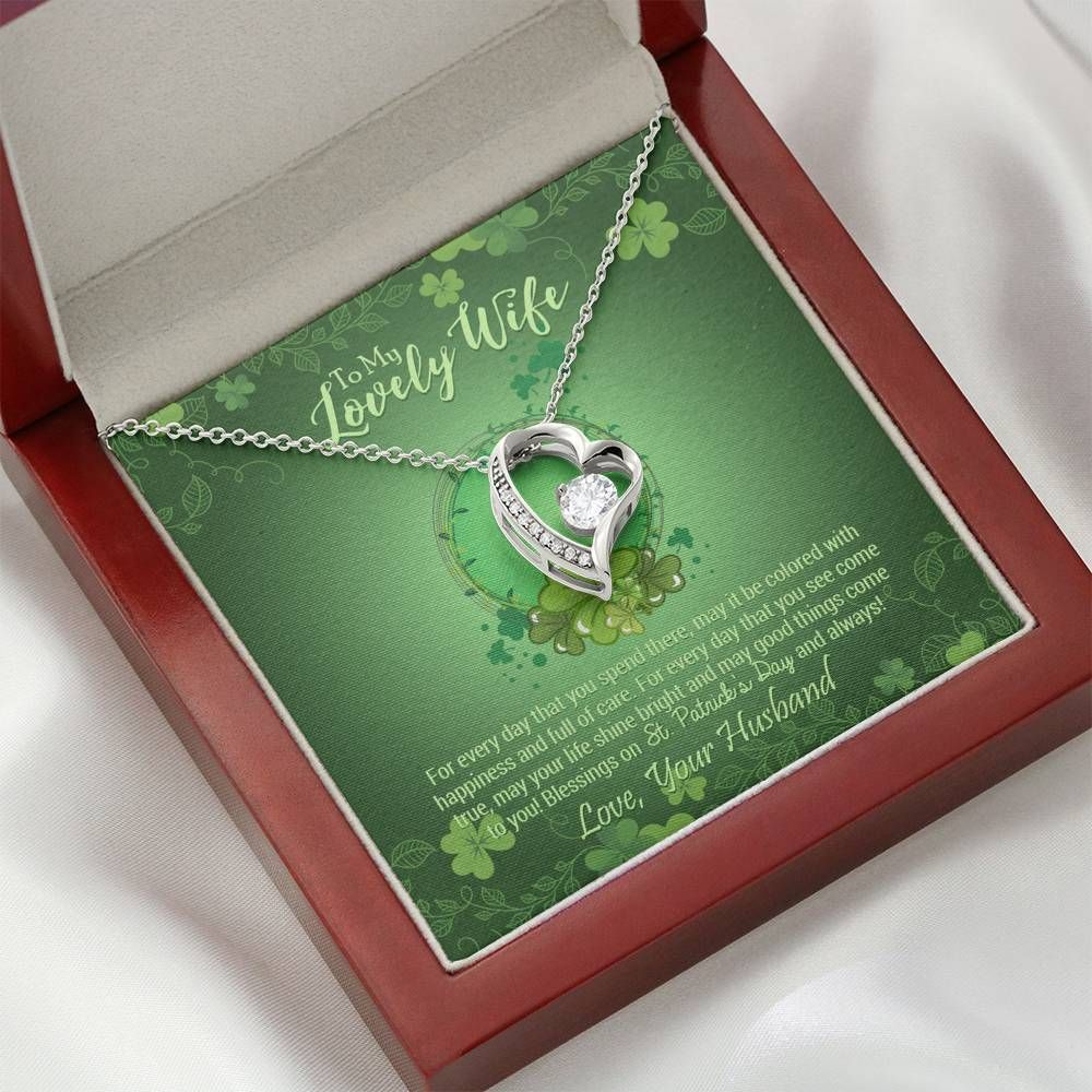 May Your Life Shine Bright St Patrick's Day Forever Love Necklace Gift For Wife