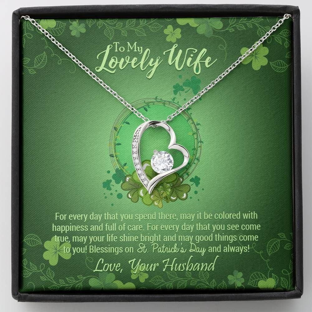 May Your Life Shine Bright St Patrick's Day Forever Love Necklace Gift For Wife