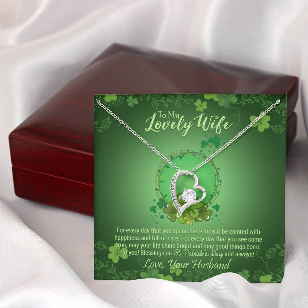 May Your Life Shine Bright St Patrick's Day Forever Love Necklace Gift For Wife