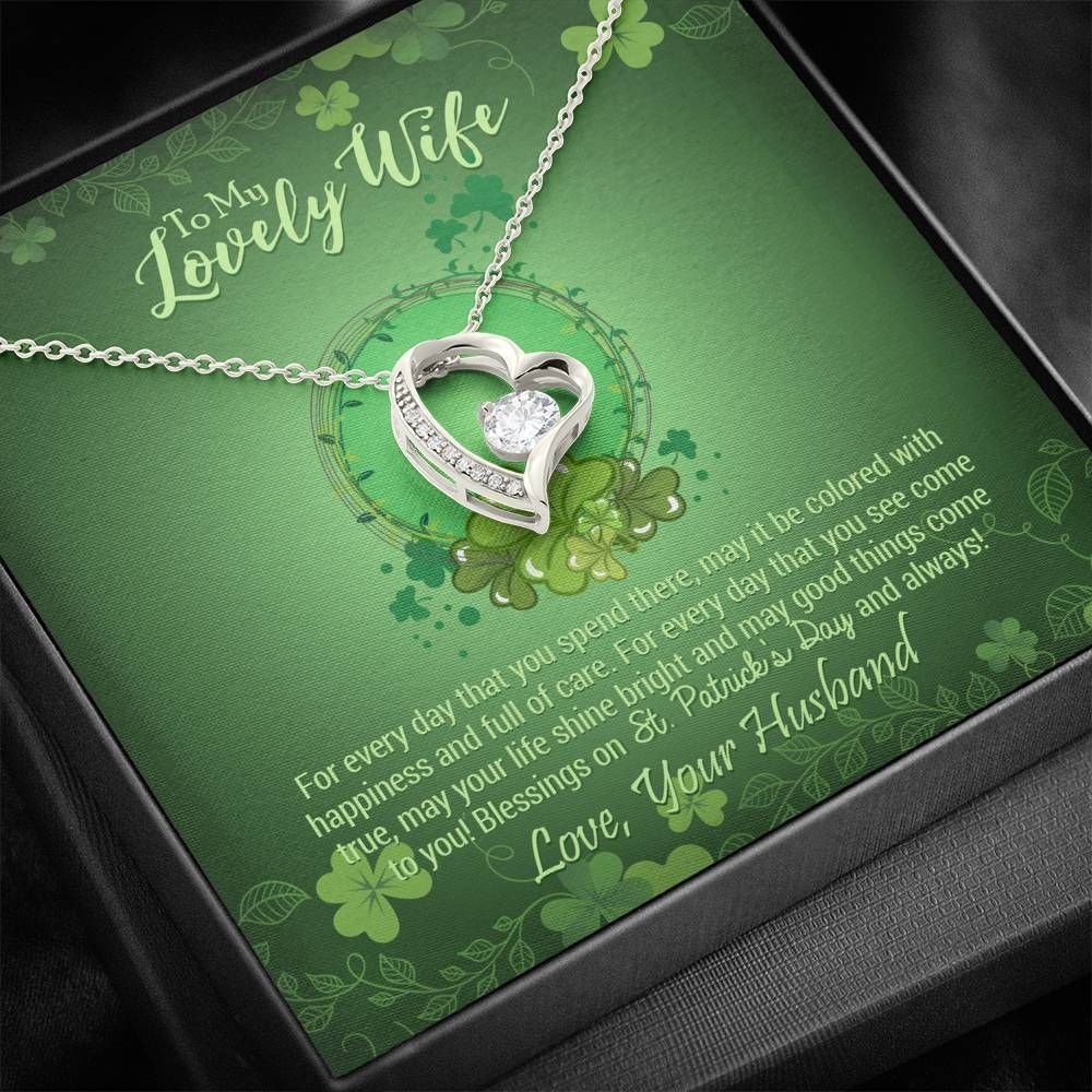 May Your Life Shine Bright St Patrick's Day Forever Love Necklace Gift For Wife