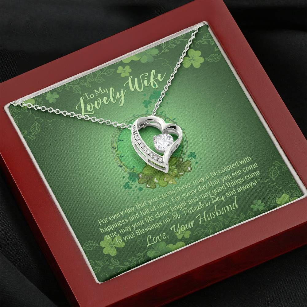 May Your Life Shine Bright St Patrick's Day Forever Love Necklace Gift For Wife