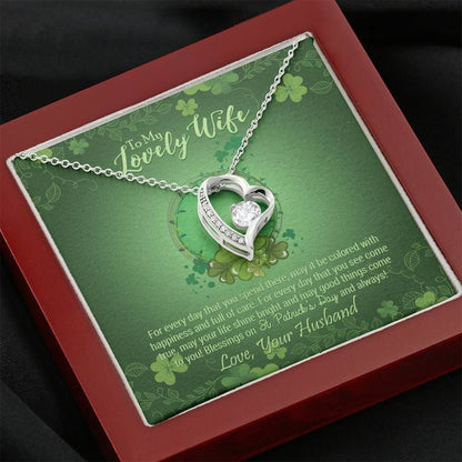 May Your Life Shine Bright St Patrick's Day Forever Love Necklace Gift For Wife