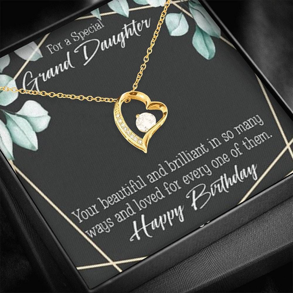 Your Beautiful And Brilliant 18K Gold Forever Love Necklace Gift For Granddaughter Forever Love Necklace Forever Love Necklace