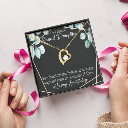 Your Beautiful And Brilliant 18K Gold Forever Love Necklace Gift For Granddaughter Forever Love Necklace Forever Love Necklace