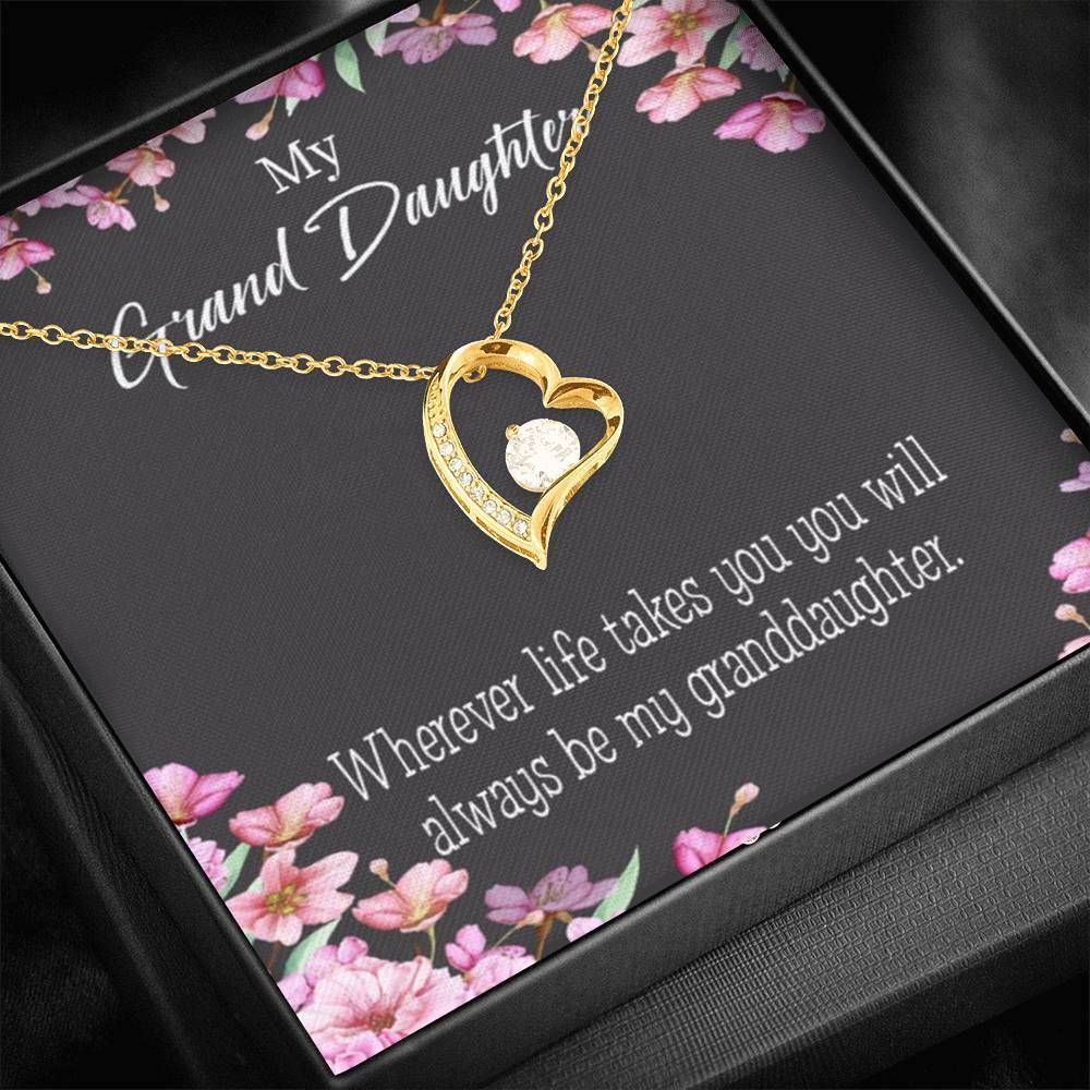 You Will Always Be My Granddaughter Gift For Granddaughter Forever Love Necklace