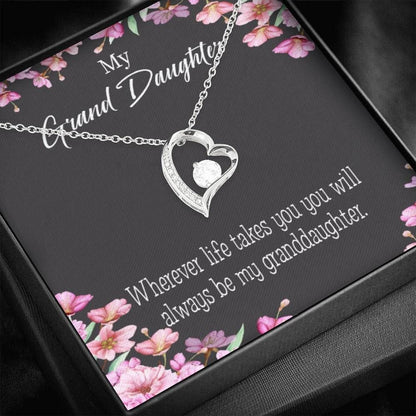 You Will Always Be My Granddaughter Gift For Granddaughter Forever Love Necklace