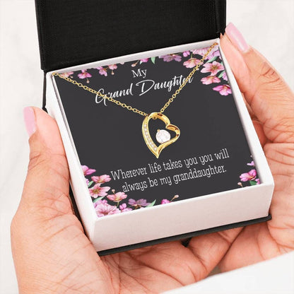 You Will Always Be My Granddaughter Gift For Granddaughter Forever Love Necklace