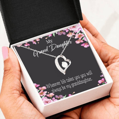 You Will Always Be My Granddaughter Gift For Granddaughter Forever Love Necklace