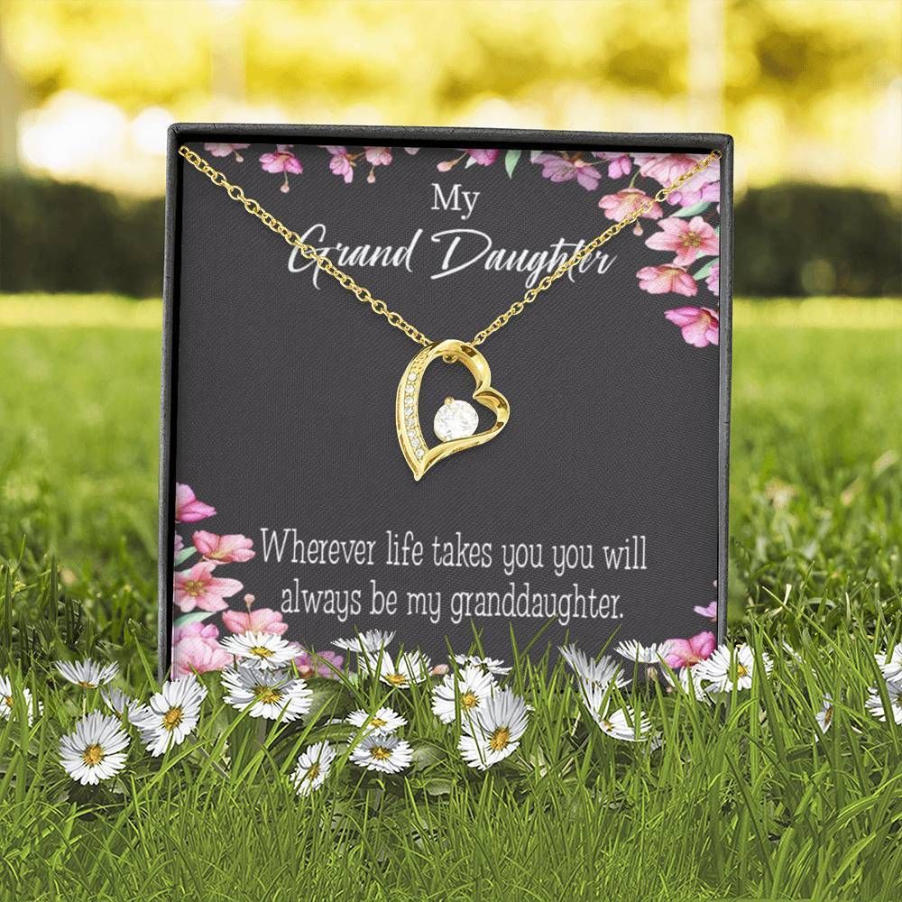 You Will Always Be My Granddaughter Gift For Granddaughter Forever Love Necklace