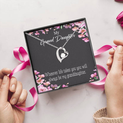 You Will Always Be My Granddaughter Gift For Granddaughter Forever Love Necklace