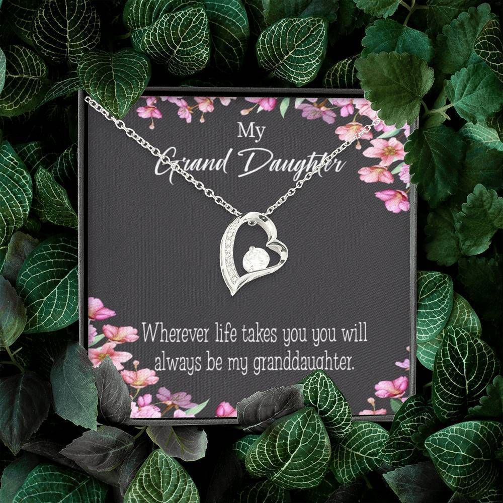 You Will Always Be My Granddaughter Gift For Granddaughter Forever Love Necklace