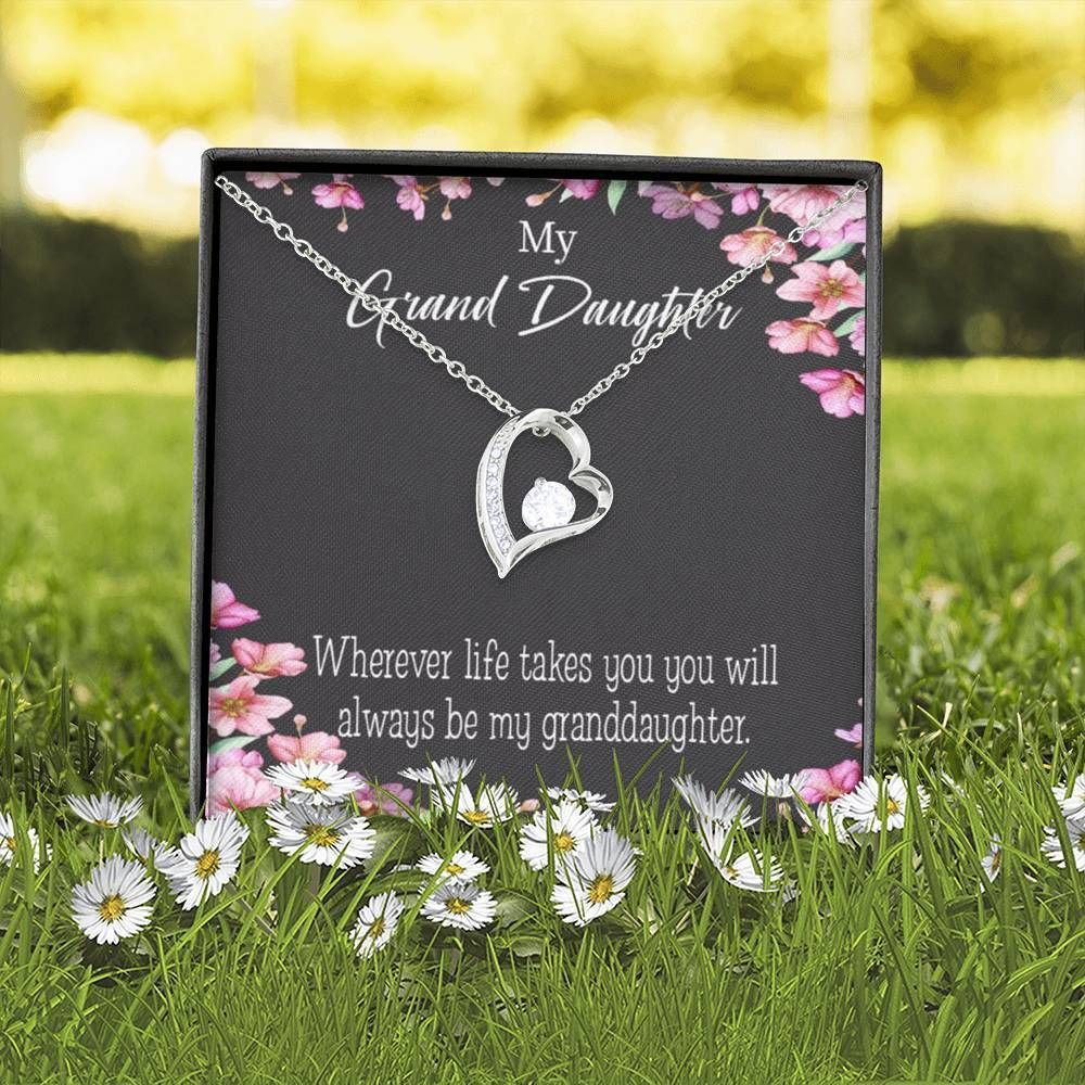 You Will Always Be My Granddaughter Gift For Granddaughter Forever Love Necklace