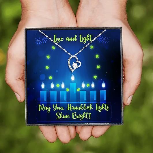 Your Hanukkah Lights Shine Bright Forever Love Necklace