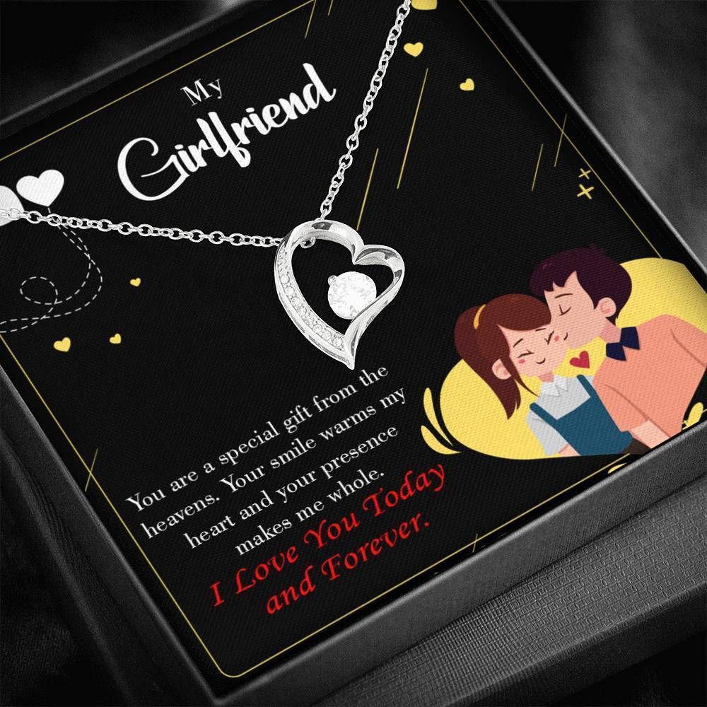 Your Smile Warms My Heart Gift For Girlfriend Forever Love Necklace