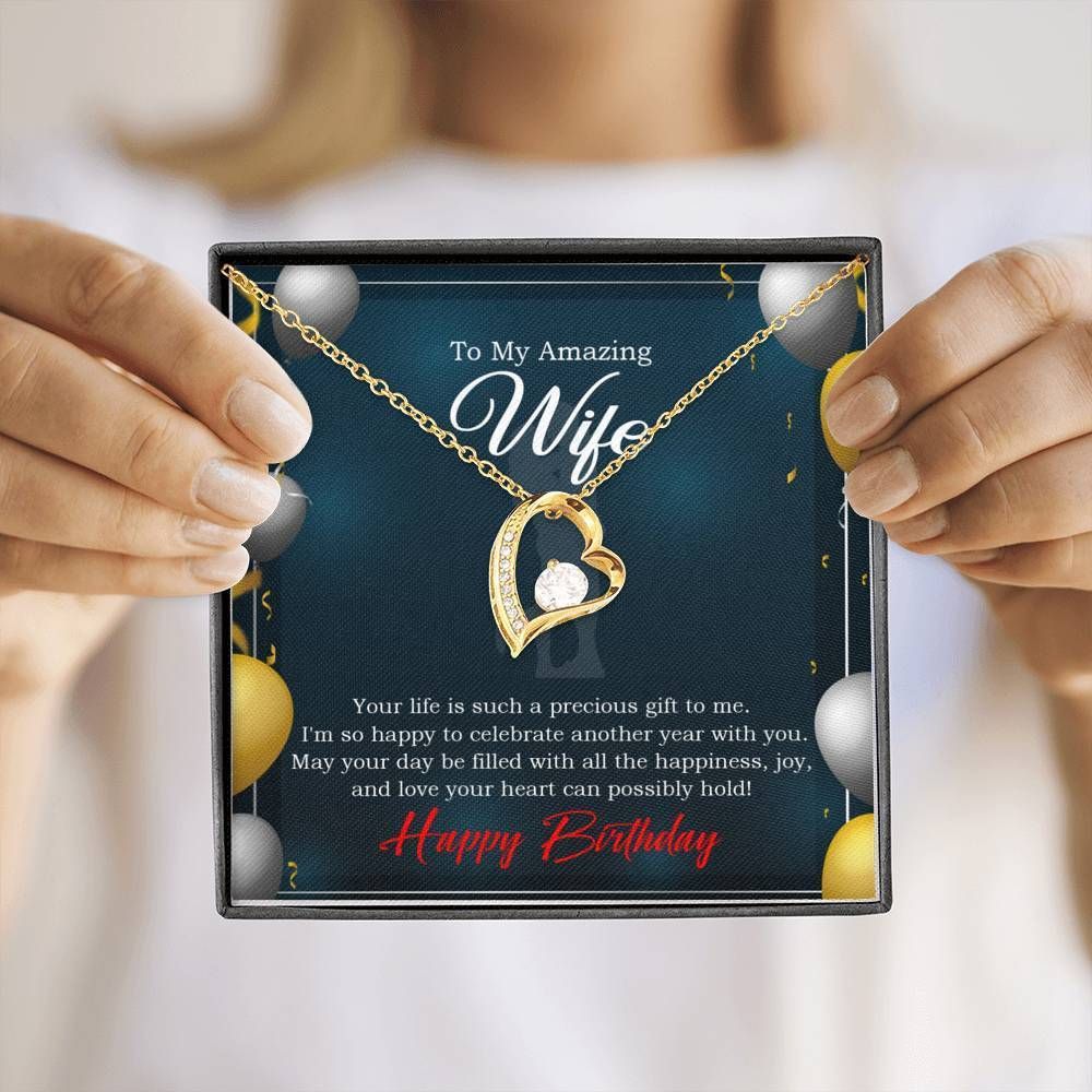 Your Day Filled With All The Happiness Forever Love Necklace Gift For Wife