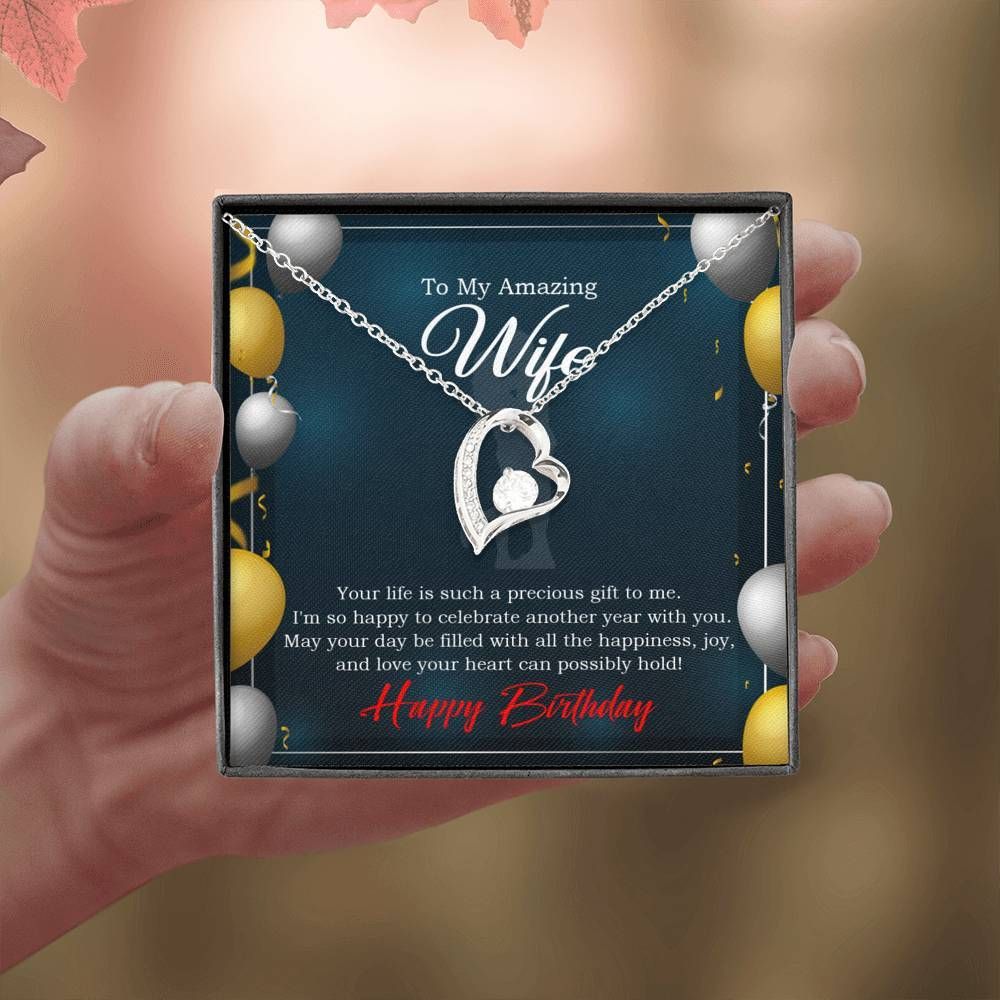 Your Day Filled With All The Happiness Forever Love Necklace Gift For Wife