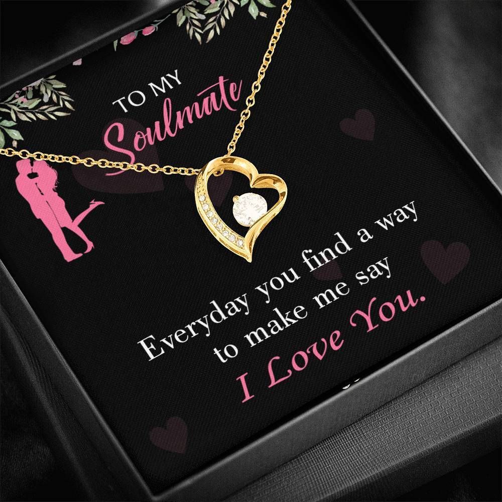 I Love You Soulmate Gift For Her Forever Love Necklace