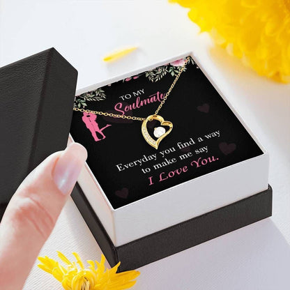 I Love You Soulmate Gift For Her Forever Love Necklace