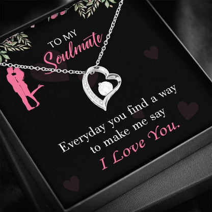 I Love You Soulmate Gift For Her Forever Love Necklace