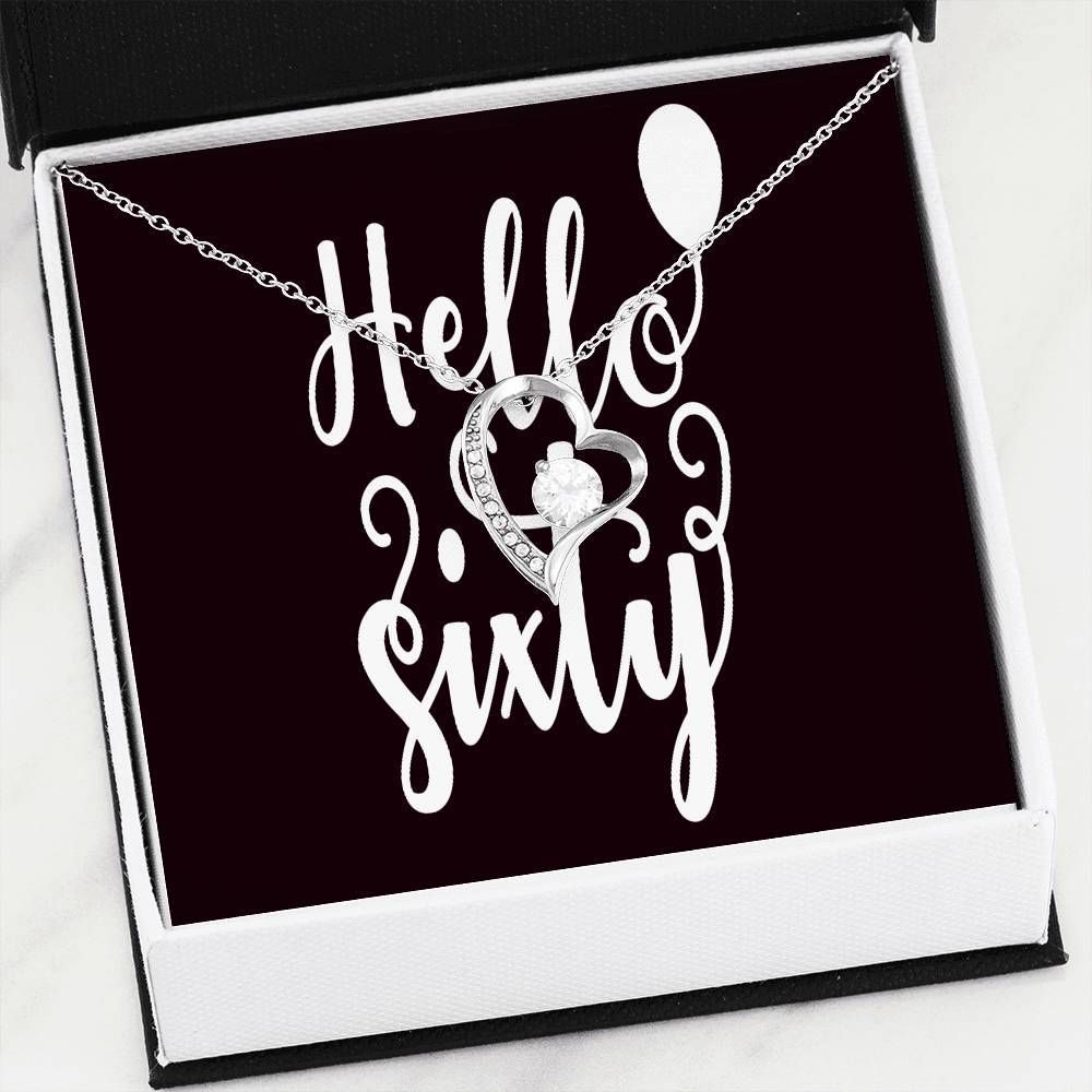 Hello Sixty Birthday 18K Gold Forever Love Necklace Gift For Women Forever Love Necklace Forever Love Necklace