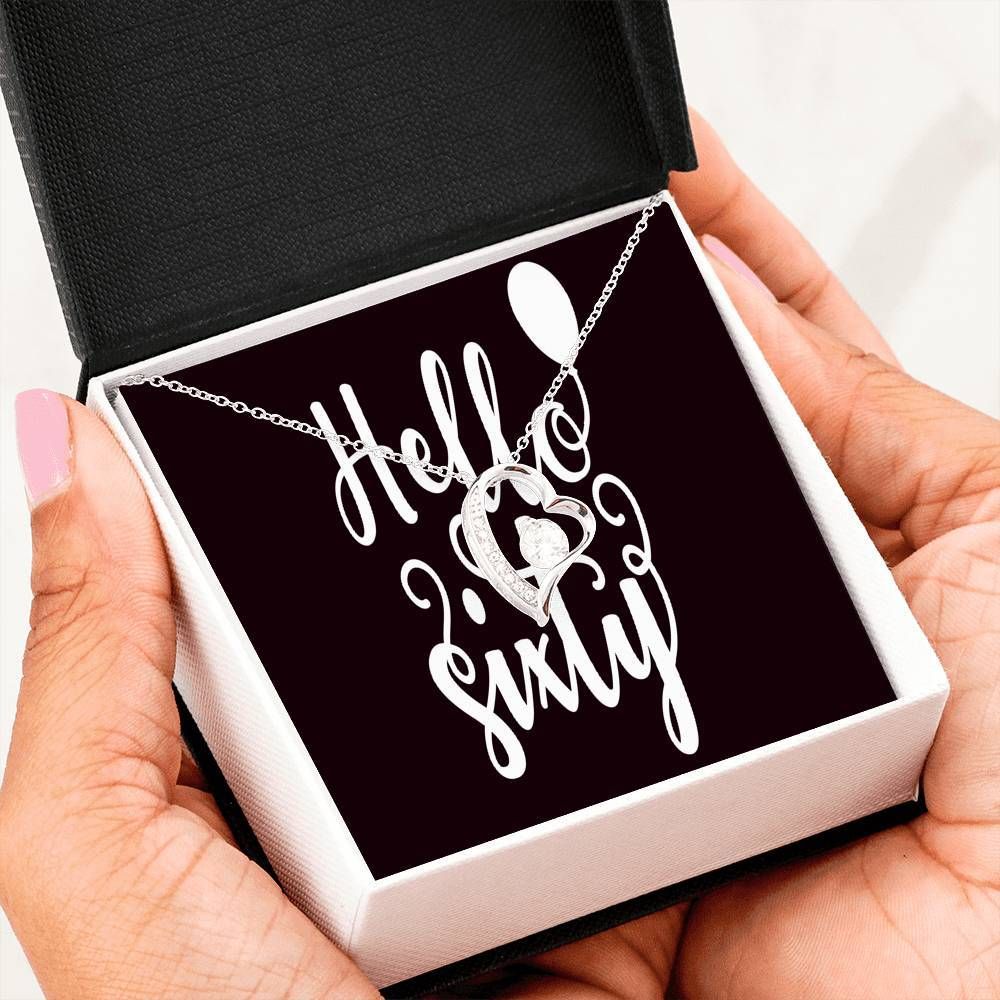 Hello Sixty Birthday 18K Gold Forever Love Necklace Gift For Women Forever Love Necklace Forever Love Necklace