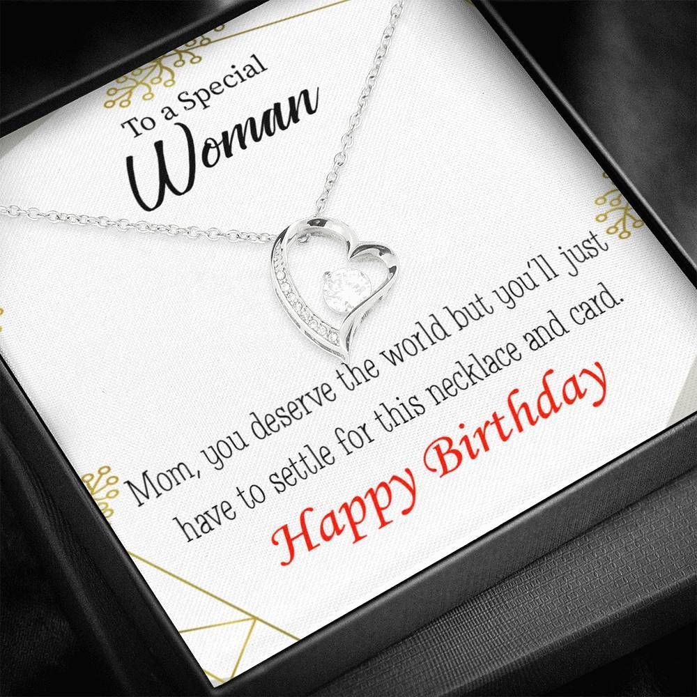 Happy Birthday Gift For Special Woman 18K Gold Forever Love Necklace