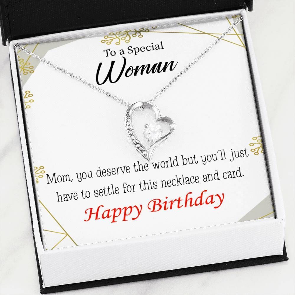 Happy Birthday Gift For Special Woman 18K Gold Forever Love Necklace