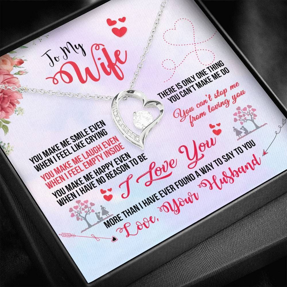 Gift For Wife You Make Me Smile Forever Love Necklace