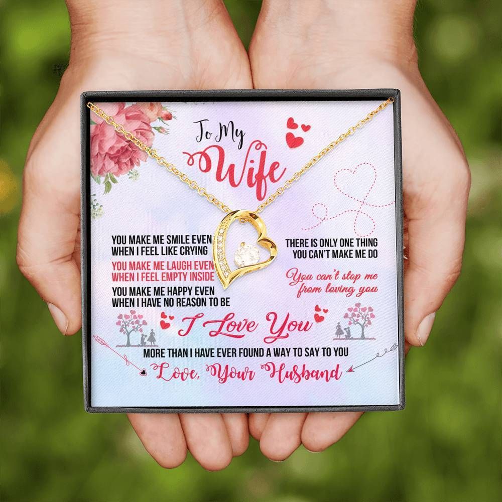 Gift For Wife You Make Me Smile Forever Love Necklace