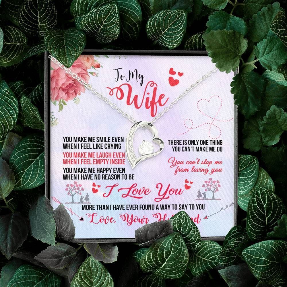 Gift For Wife You Make Me Smile Forever Love Necklace