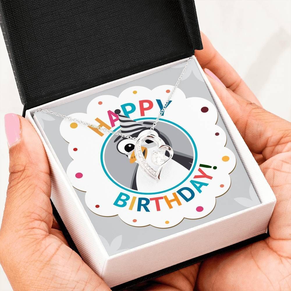 Happy Birthday Penguin 18K Gold Forever Love Necklace